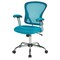 Blue Mesh High-Back Office Chair with Chrome Base, Adjustable Height and Tilt